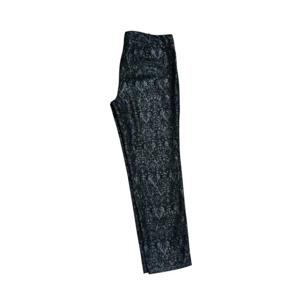 Y2K women's sparkle pants size 10 hearts floral Slim Fit stretchy Retro